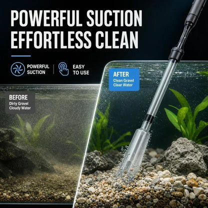 🐠 50% RABATT!⚡Elektrischer Aquarienkiesreiniger – Automatischer Mulmabsauger, wiederaufladbar & wasserdicht – Sauberes Aquarium ohne Wasserwechselstress ✨