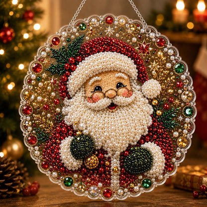 💨 50 % RABATT! 🎅Weihnachts-Vorverkauf!!🎄Weihnachts-Perlen-Diamant-Kunst-Hängeornament-Set | Lichtechte, farbechte Perlen zum Selbermachen von festlicher Hängedekoration 🎅💎